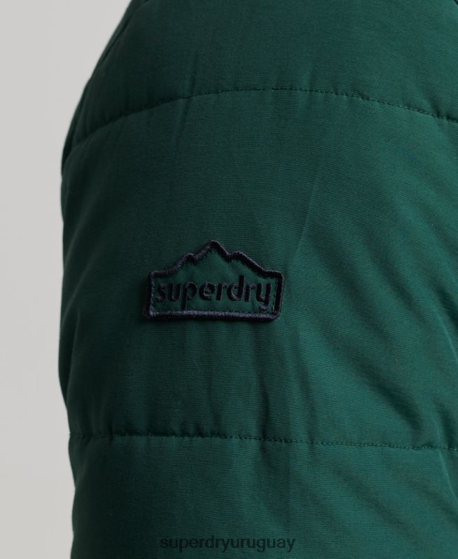 uy Superdry hombres chaqueta acolchada de montaña verde DT2N8Z4516 ropa