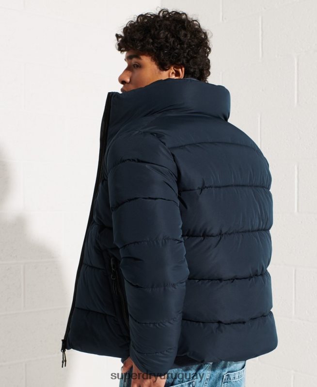uy Superdry hombres chaqueta acolchada deportiva sin capucha Armada DT2N8Z4676 ropa