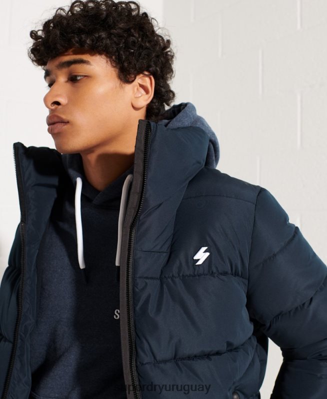 uy Superdry hombres chaqueta acolchada deportiva sin capucha Armada DT2N8Z4676 ropa