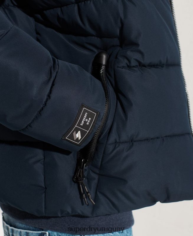 uy Superdry hombres chaqueta acolchada deportiva sin capucha Armada DT2N8Z4676 ropa