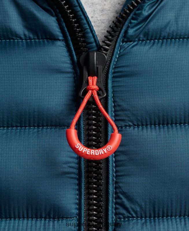 uy Superdry hombres chaqueta acolchada ligera azul DT2N8Z911 ropa