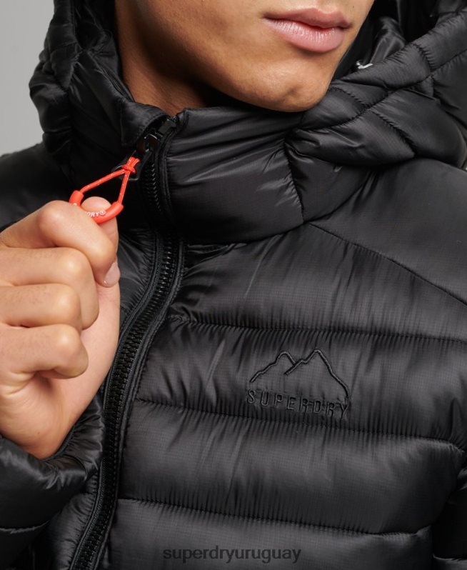 uy Superdry hombres chaqueta acolchada ligera negro DT2N8Z1138 ropa
