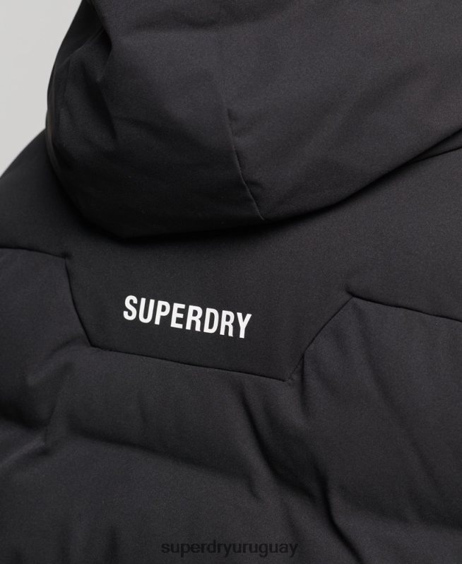 uy Superdry hombres chaqueta acolchada ski radar pro negro DT2N8Z1066 ropa