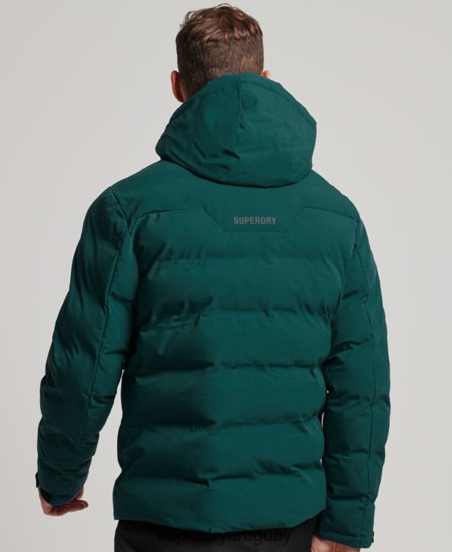 uy Superdry hombres chaqueta acolchada ski radar pro turquesa DT2N8Z971 ropa