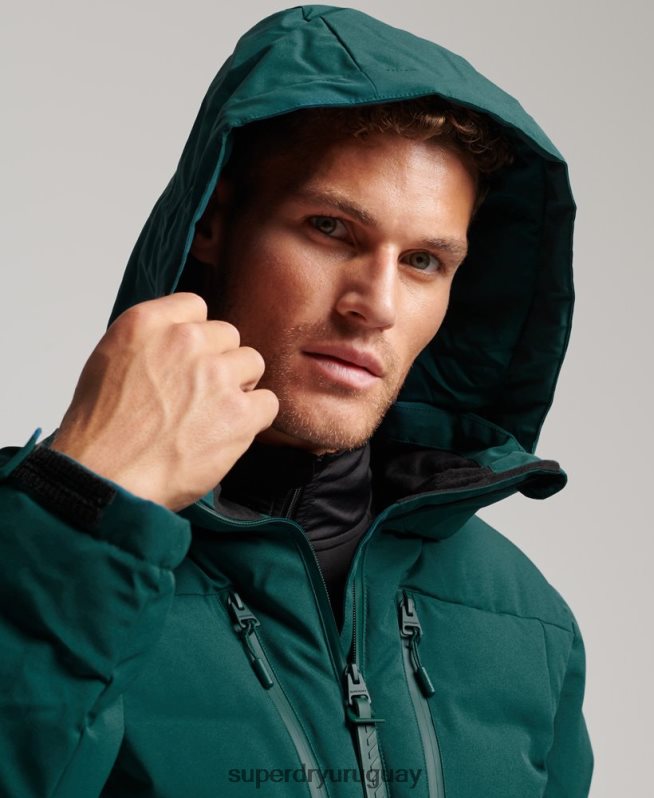 uy Superdry hombres chaqueta acolchada ski radar pro turquesa DT2N8Z971 ropa