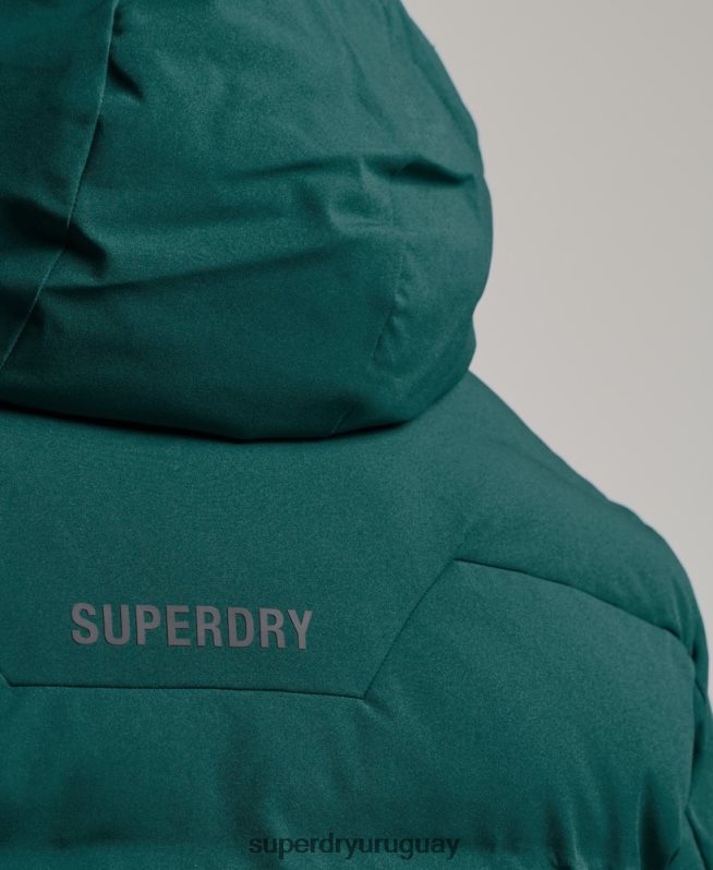 uy Superdry hombres chaqueta acolchada ski radar pro turquesa DT2N8Z971 ropa