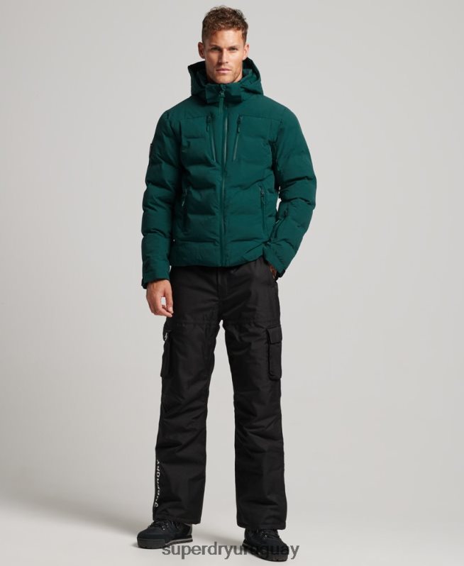 uy Superdry hombres chaqueta acolchada ski radar pro turquesa DT2N8Z971 ropa
