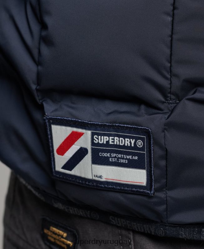 uy Superdry hombres chaqueta acolchada termosellada Armada DT2N8Z968 ropa