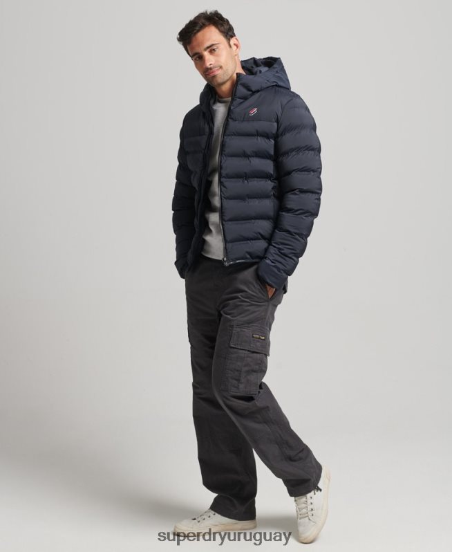 uy Superdry hombres chaqueta acolchada termosellada Armada DT2N8Z968 ropa