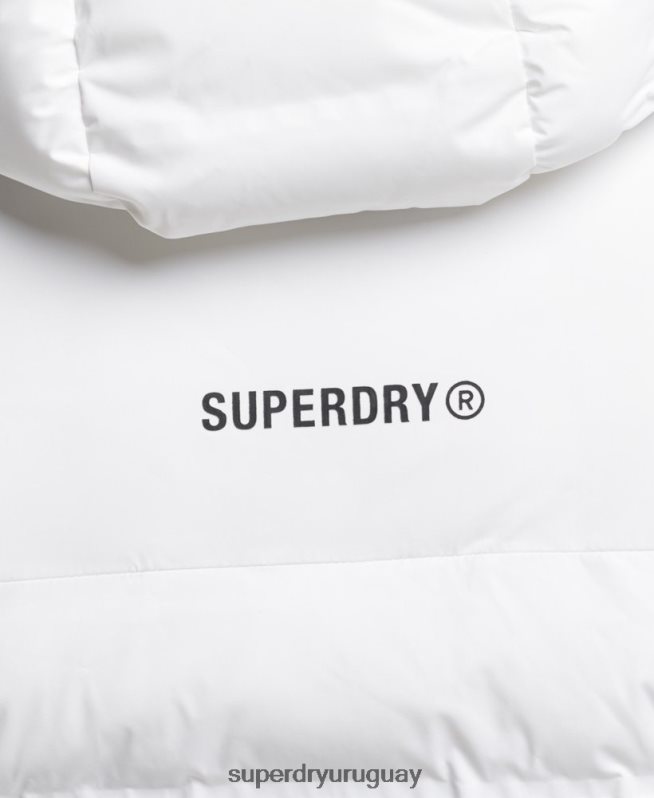 uy Superdry hombres chaqueta acolchada termosellada blanco DT2N8Z1073 ropa