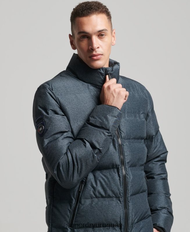 uy Superdry hombres chaqueta acolchada ultimate radar gris oscuro DT2N8Z4562 ropa