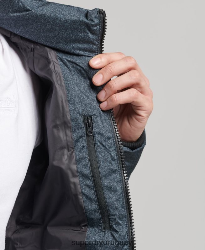uy Superdry hombres chaqueta acolchada ultimate radar gris oscuro DT2N8Z4562 ropa