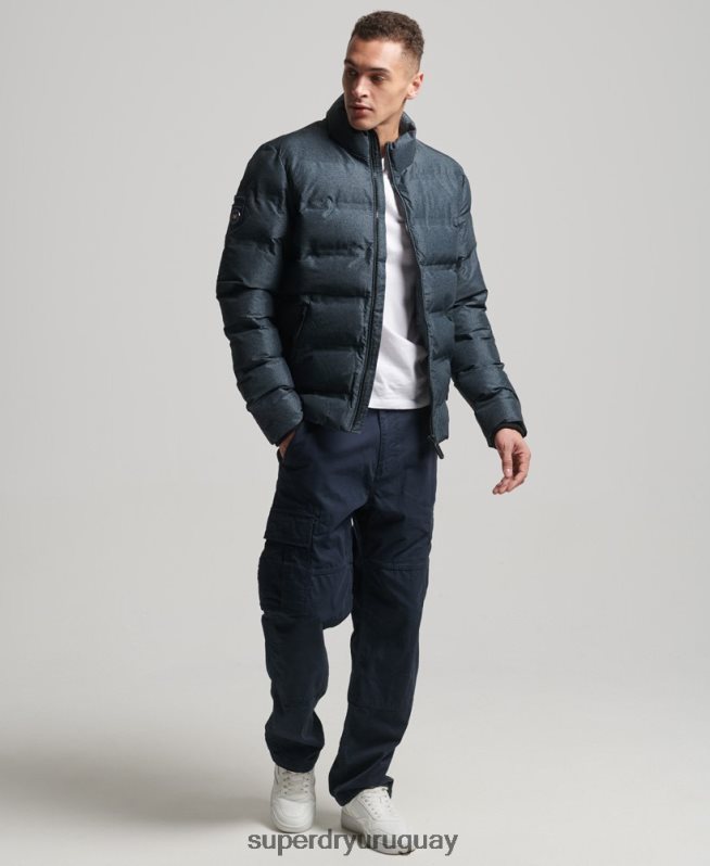 uy Superdry hombres chaqueta acolchada ultimate radar gris oscuro DT2N8Z4562 ropa
