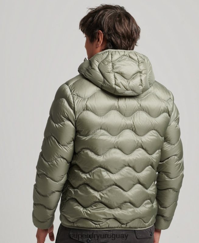 uy Superdry hombres chaqueta acolchada xpd caqui DT2N8Z4468 ropa