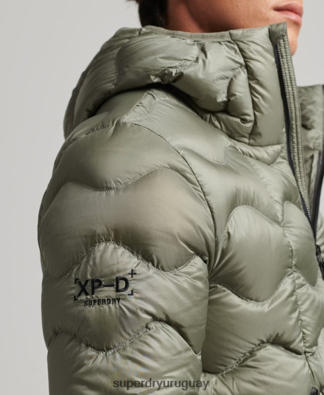 uy Superdry hombres chaqueta acolchada xpd caqui DT2N8Z4468 ropa