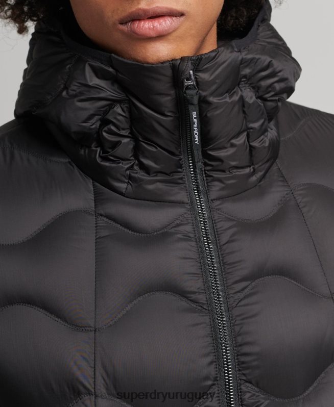 uy Superdry hombres chaqueta acolchada xpd negro DT2N8Z4778 ropa