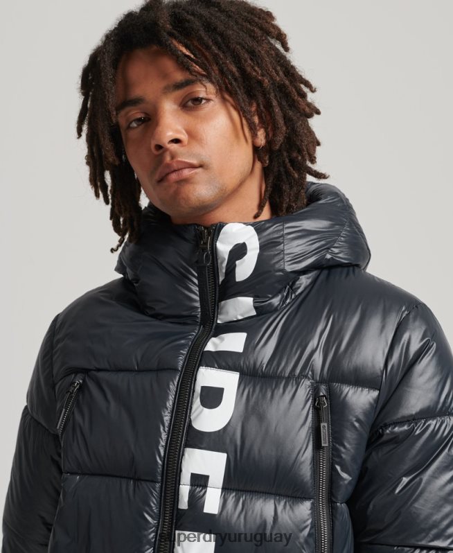 uy Superdry hombres chaqueta alpina con capucha de montaña Armada DT2N8Z4581 ropa