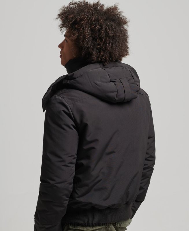 uy Superdry hombres chaqueta bomber acolchada expedición everest negro DT2N8Z4591 ropa