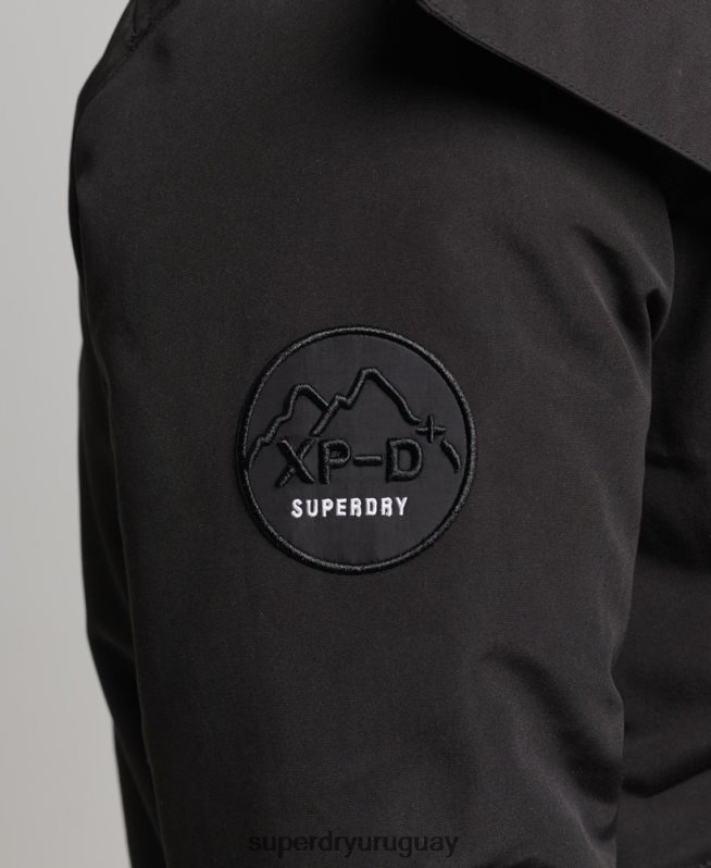 uy Superdry hombres chaqueta bomber acolchada expedición everest negro DT2N8Z4591 ropa