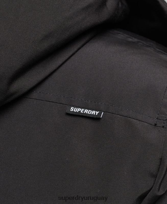 uy Superdry hombres chaqueta bomber acolchada expedición everest negro DT2N8Z4591 ropa