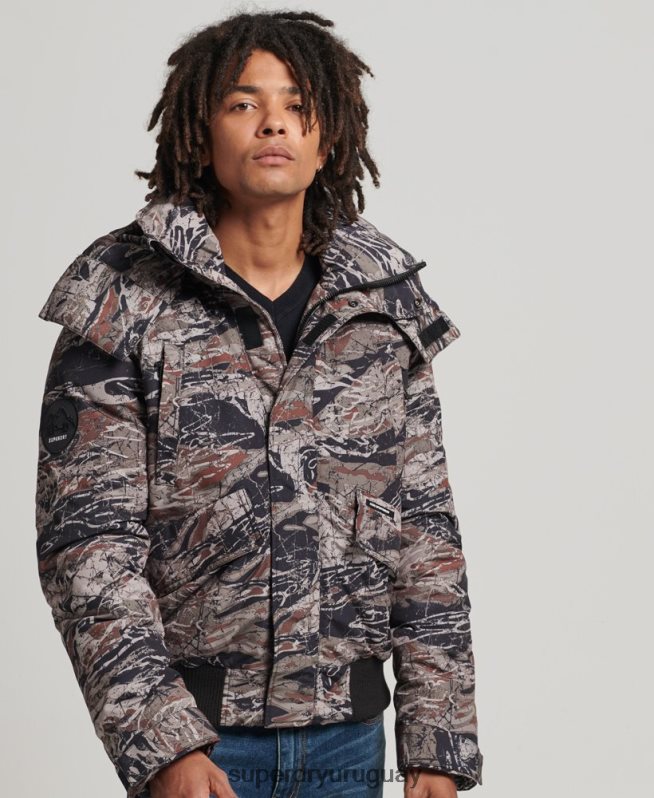 uy Superdry hombres chaqueta bomber acolchada expedición everest verde DT2N8Z4449 ropa