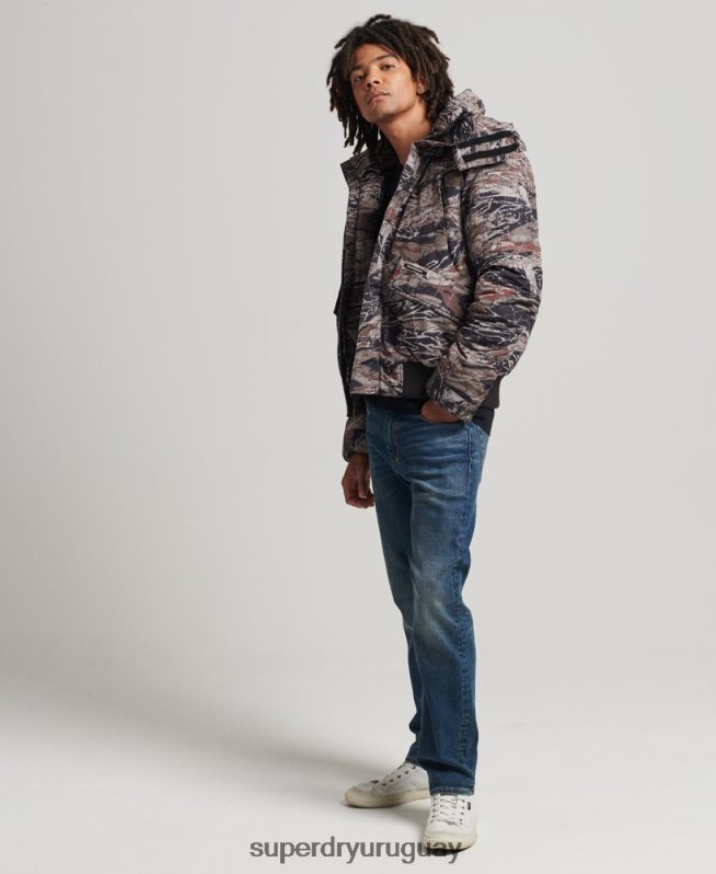 uy Superdry hombres chaqueta bomber acolchada expedición everest verde DT2N8Z4449 ropa