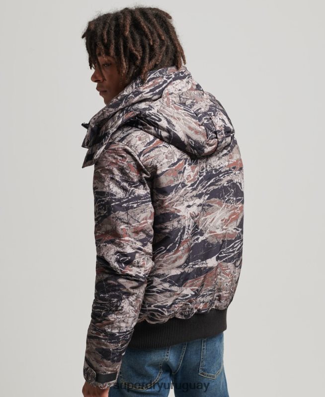 uy Superdry hombres chaqueta bomber acolchada expedición everest verde DT2N8Z4449 ropa