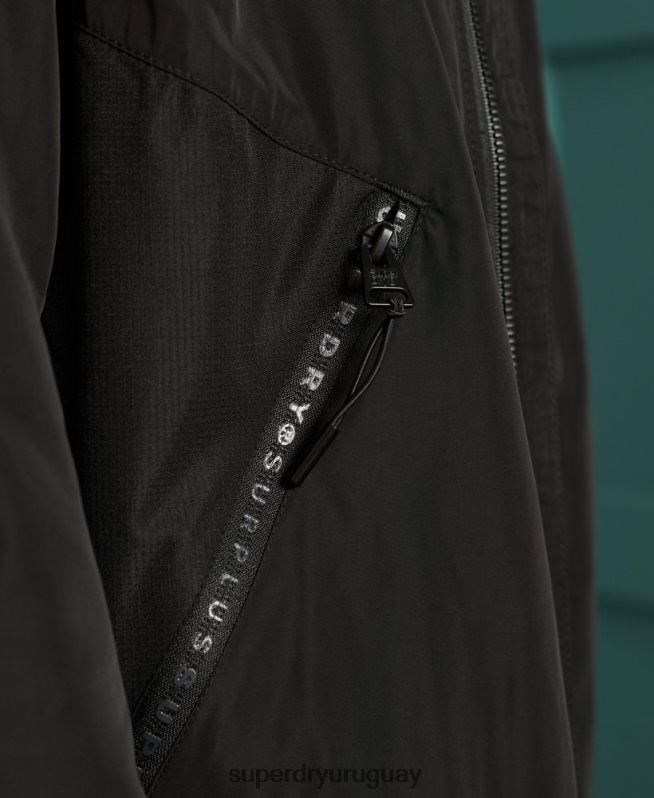 uy Superdry hombres chaqueta bomber de peso mosca de excedente de mercancías negro DT2N8Z1196 ropa