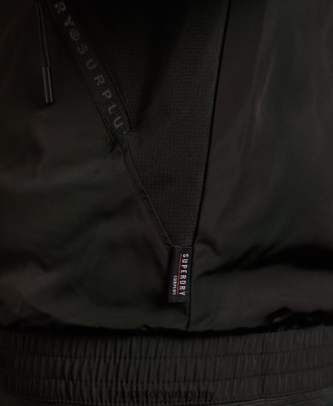 uy Superdry hombres chaqueta bomber de peso mosca de excedente de mercancías negro DT2N8Z1196 ropa