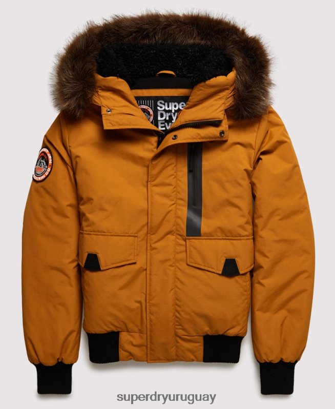 uy Superdry hombres chaqueta bomber everest amarillo DT2N8Z4604 ropa