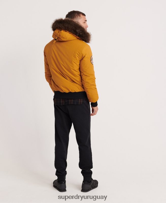 uy Superdry hombres chaqueta bomber everest amarillo DT2N8Z4604 ropa