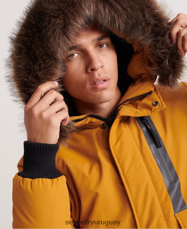 uy Superdry hombres chaqueta bomber everest amarillo DT2N8Z4604 ropa