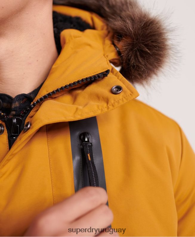 uy Superdry hombres chaqueta bomber everest amarillo DT2N8Z4604 ropa