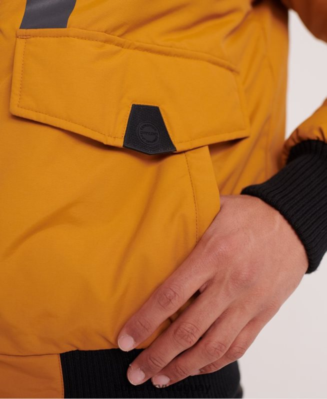 uy Superdry hombres chaqueta bomber everest amarillo DT2N8Z4604 ropa