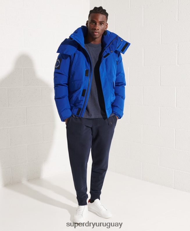 uy Superdry hombres chaqueta bomber everest azul DT2N8Z4615 ropa