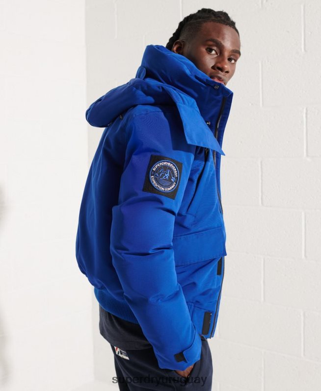 uy Superdry hombres chaqueta bomber everest azul DT2N8Z4615 ropa