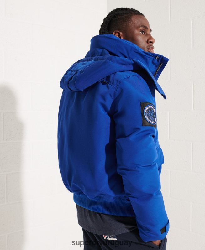 uy Superdry hombres chaqueta bomber everest azul DT2N8Z4615 ropa