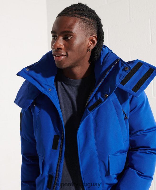 uy Superdry hombres chaqueta bomber everest azul DT2N8Z4615 ropa