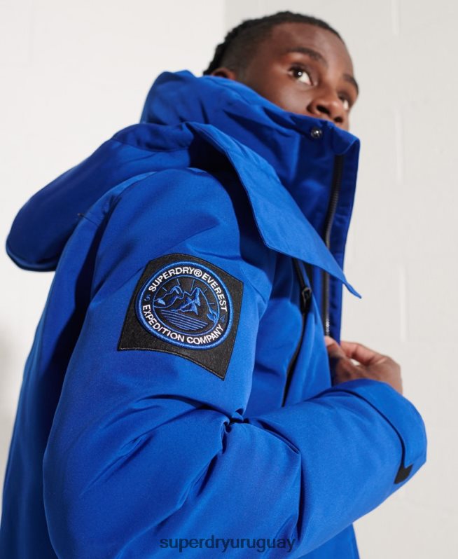 uy Superdry hombres chaqueta bomber everest azul DT2N8Z4615 ropa