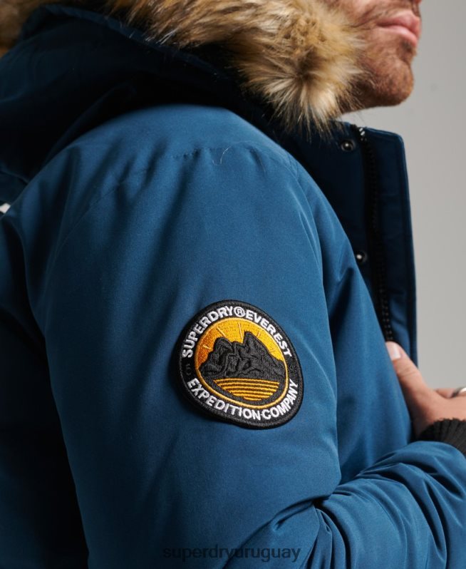uy Superdry hombres chaqueta bomber everest azul claro DT2N8Z1121 ropa