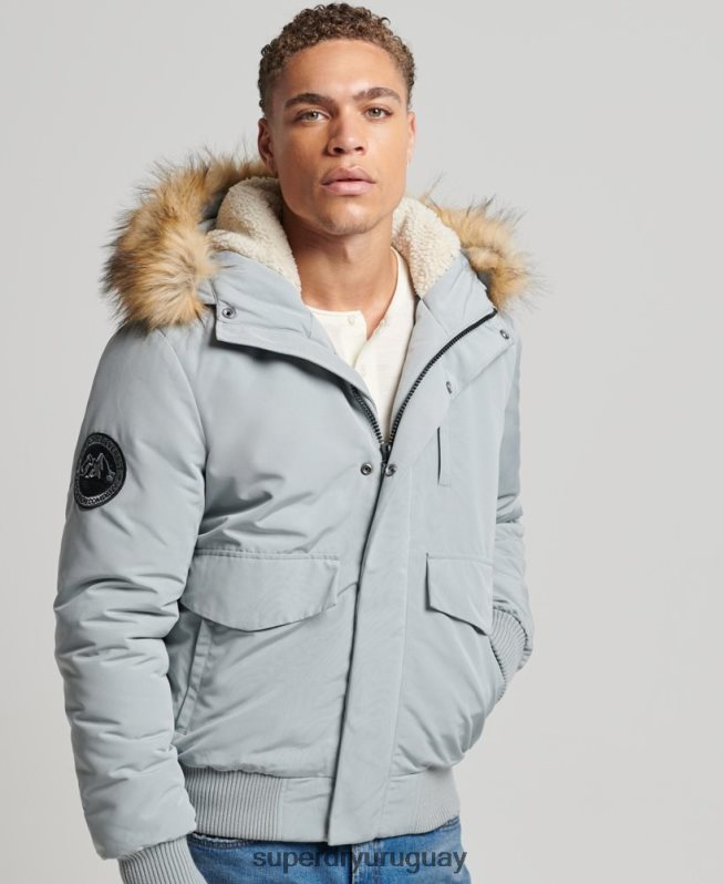 uy Superdry hombres chaqueta bomber everest azul claro DT2N8Z993 ropa