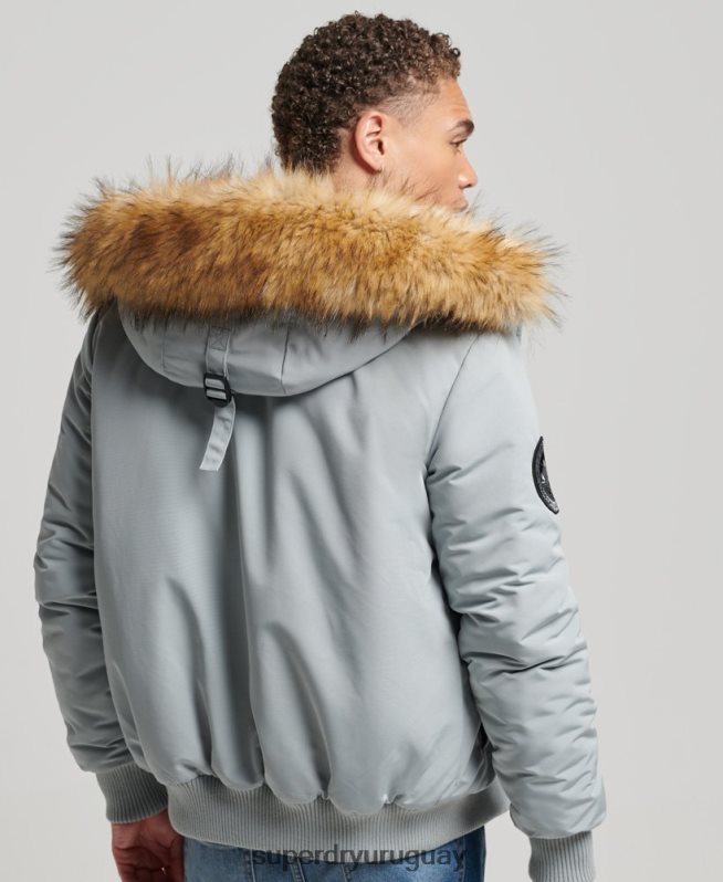 uy Superdry hombres chaqueta bomber everest azul claro DT2N8Z993 ropa