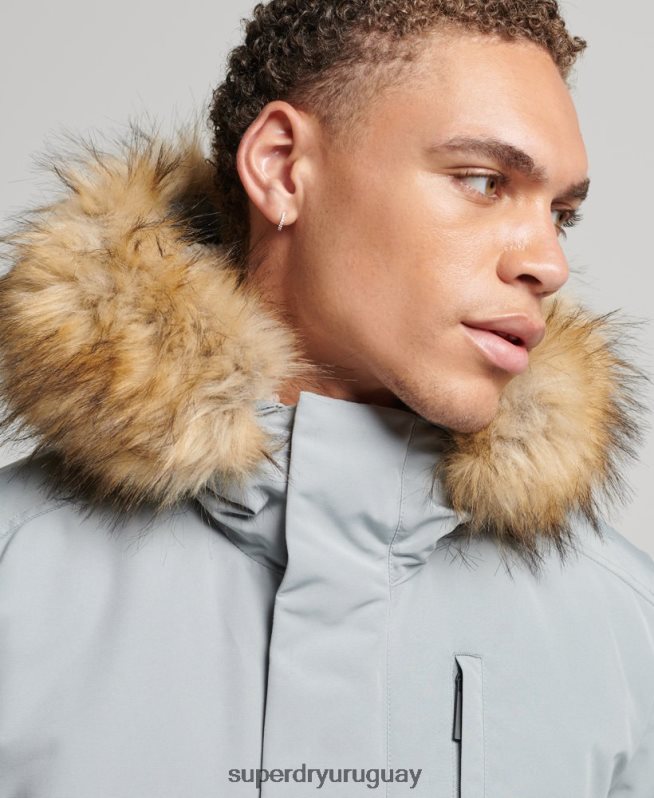 uy Superdry hombres chaqueta bomber everest azul claro DT2N8Z993 ropa