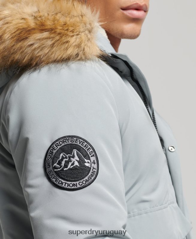 uy Superdry hombres chaqueta bomber everest azul claro DT2N8Z993 ropa