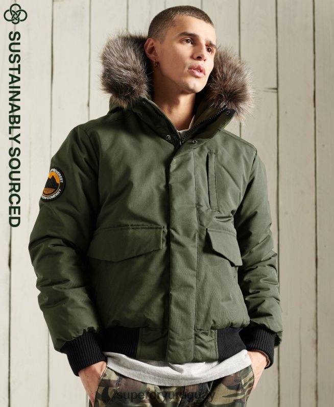 uy Superdry hombres chaqueta bomber everest caqui DT2N8Z1084 ropa