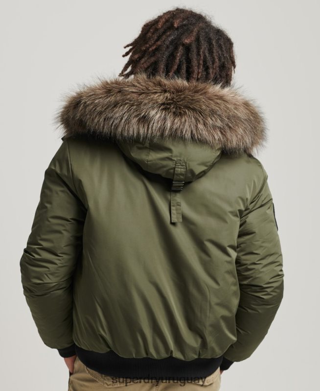 uy Superdry hombres chaqueta bomber everest caqui DT2N8Z4452 ropa