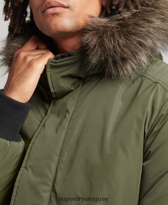 uy Superdry hombres chaqueta bomber everest caqui DT2N8Z4452 ropa