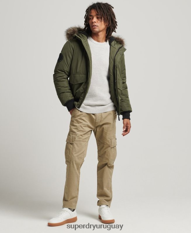uy Superdry hombres chaqueta bomber everest caqui DT2N8Z4452 ropa