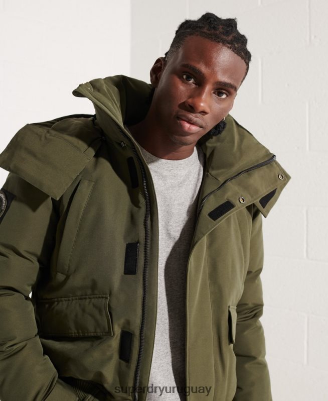 uy Superdry hombres chaqueta bomber everest caqui DT2N8Z4518 ropa