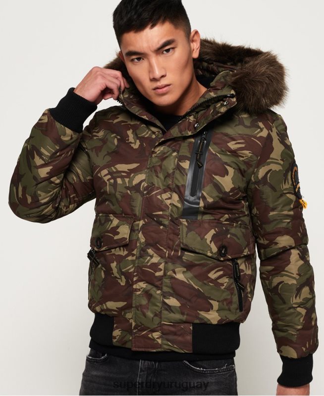 uy Superdry hombres chaqueta bomber everest caqui DT2N8Z4708 ropa